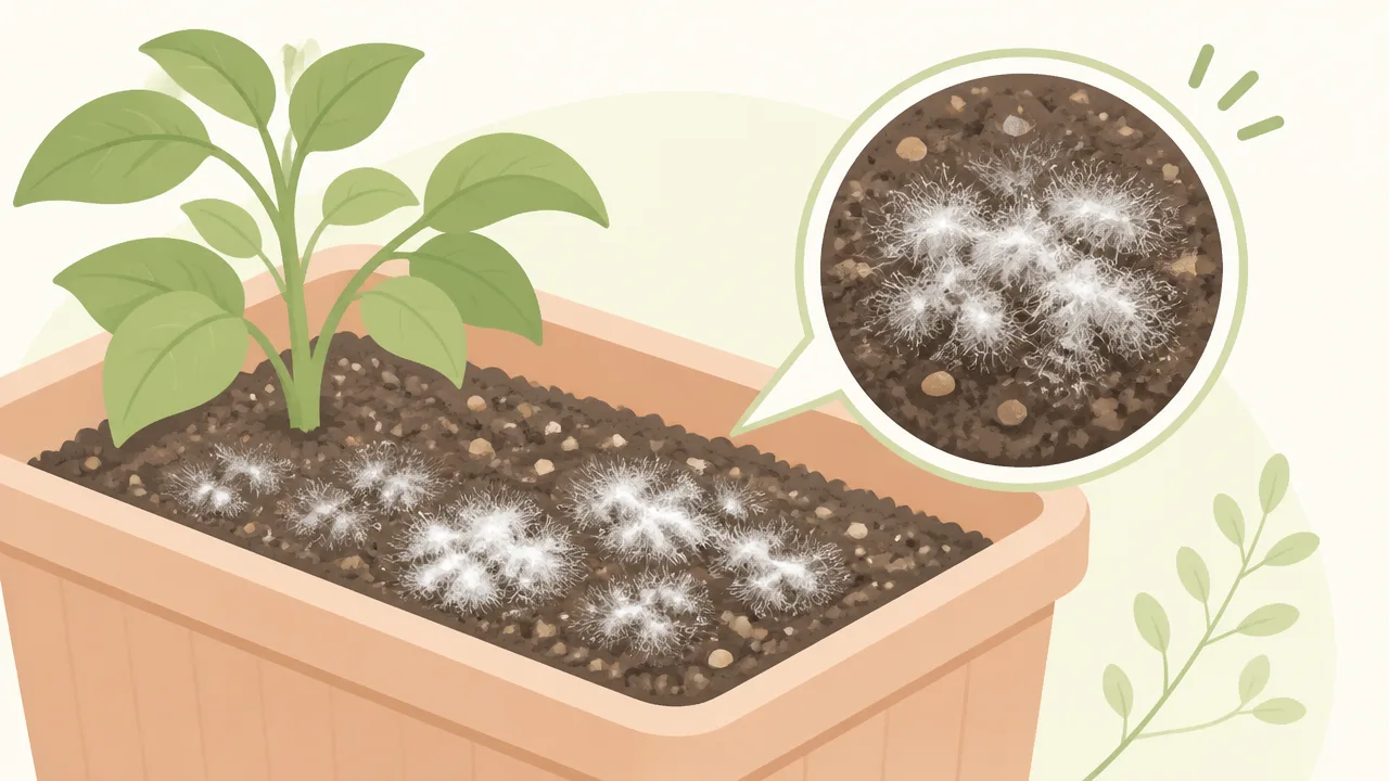 プランターの土に白いカビが生える原因とやさしい対処法