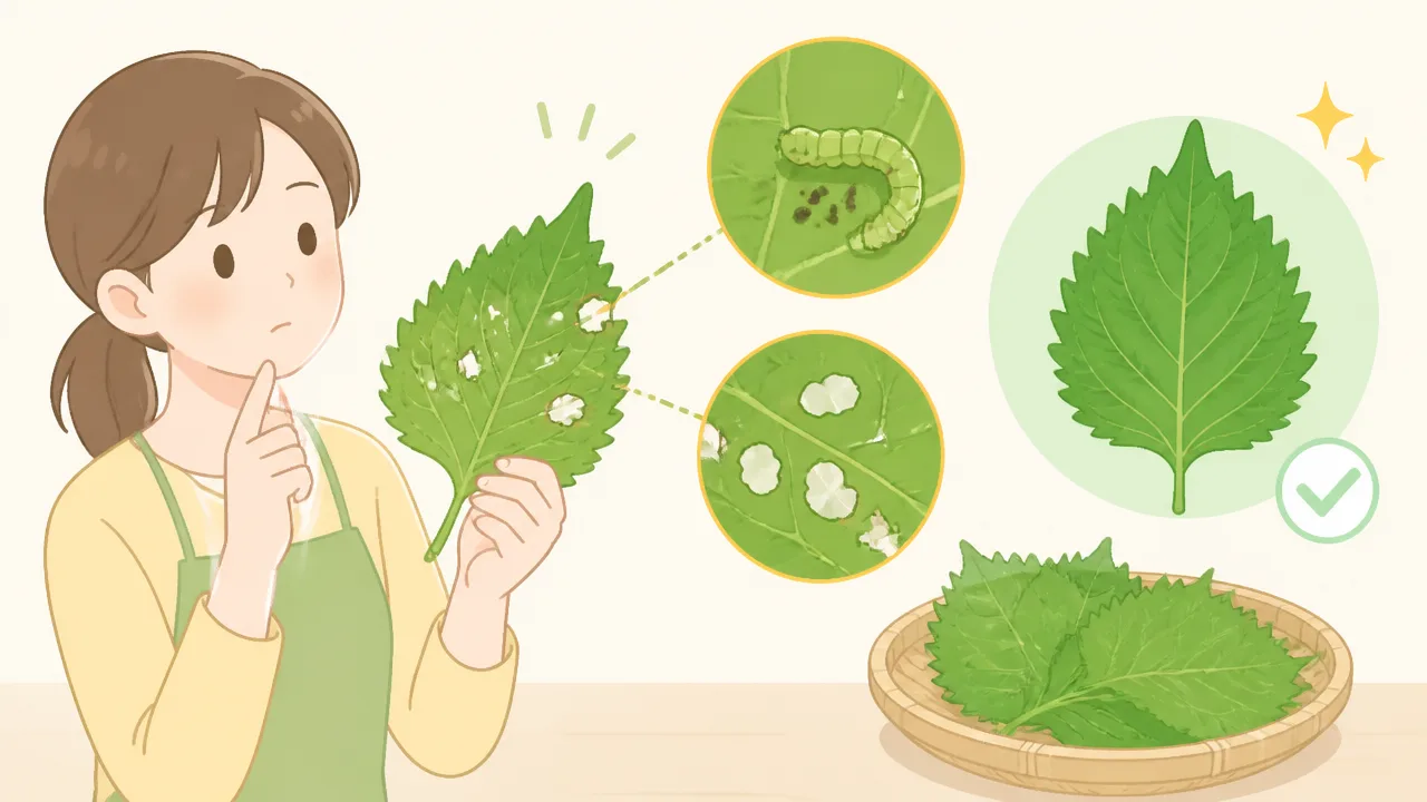 大葉が虫に食べられる原因は？見つけ方とやさしい対策方法